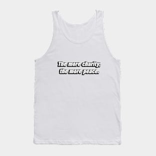 The more charity, the more peace Tank Top